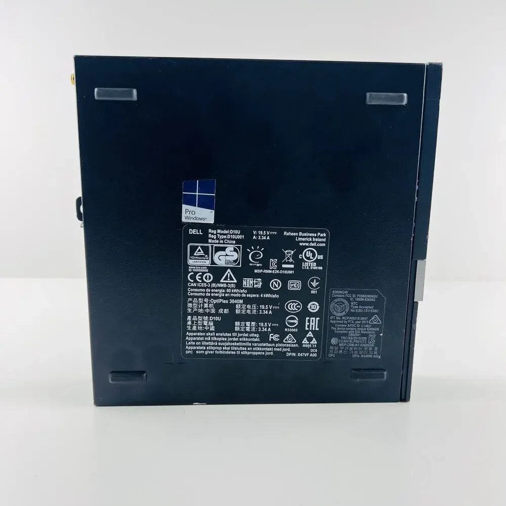 Dell OptiPlex 3040 Micro i3-6100T 8GB Ram 256GB SSD Win 11 No AC Adapter